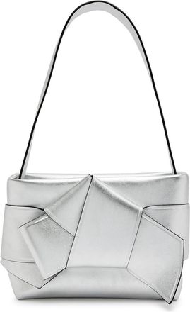 Acne Studios Musubi Metallic Leather Shoulder bag - Silver - One Size