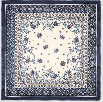 Mango Foulard in raso paisley blu marino scuro - Donna - Taglia unica - MANGO
