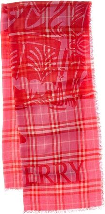 Burberry Check Wool & Silk-Blend Scarf