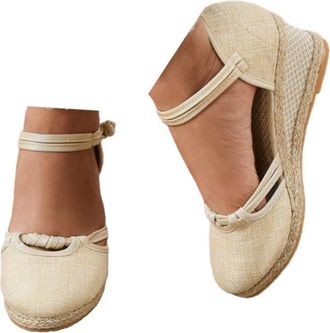 Generic Closed Toe Sandals for Women,Platform Sandals for Women,Wedge Shoes Mesh Breathable Closed Toe Slip On Backless Footwear Fashion Flat Breathable Buckl