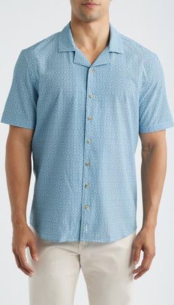 Johnnie-O Daher Performance Camp Shirt in Maliblu at Nordstrom, Size Xx-Large