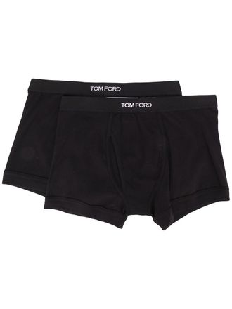 Tom Ford Set Of 2 Logo-Waistband Cotton Boxer Briefs
