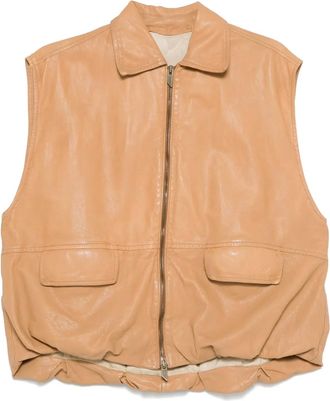 Salvatore Santoro Gilet in pelle - Marrone