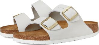 Birkenstock Arizona - Nubuck Leather Womens Shoes Antique White : EU 41 (US Womens 10-10.5) Narrow, Suede