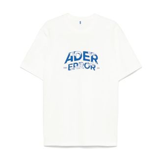 Ader Error T-Shirts, male, White, S, T-shirt with logo