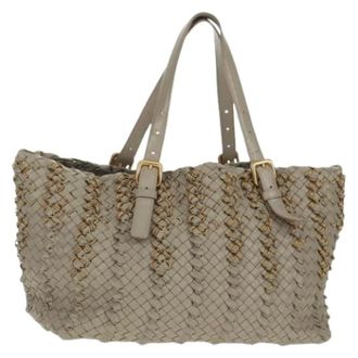 Bottega Veneta Pre-owned Tote Bags, female, Gray, Size: ONE SIZE Pre-owned Vintage Tote Bag