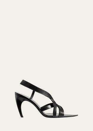 Khaite Sadie 85MM Multi-Strap Leather Sandals