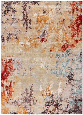 Atticgo Alfombra abstracta beige/multicolor 133x190 cm