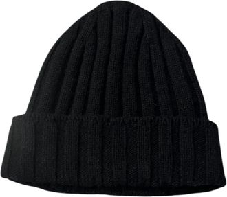 Bl'ker Blker, Accessoires, Heren, Zwart, ONE Size, Kasjmier, Kasjmieren muts met omslag