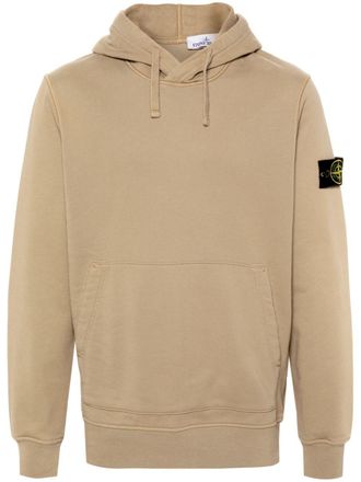 Stone Island Hoodie met Compass-logopatch - Beige