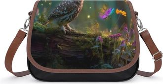 Generic Cute Owl Butterfly Crossbody Bags for Women Shoulder Messenger Bag Purse Handbags