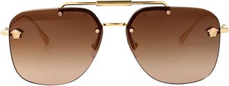 Versace Ve 2296 Zonnebril - Dames - Zonnebrillen - Geel - 60 MM - Accessoires