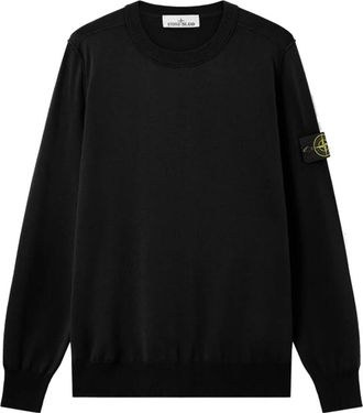 Stone Island Crewneck Sweater met Rolzoomnaden - Heren - Sweatshirts - Zwart - XL - Katoen - Hoodies & sweatvesten