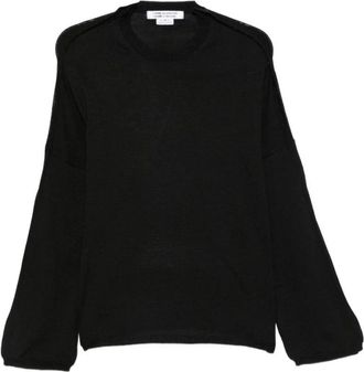 Comme Des Gar&ccedil;ons Trui met statementmouwen - Dames - Ronde hals truien - Zwart - S - Wol - Truien & Vesten