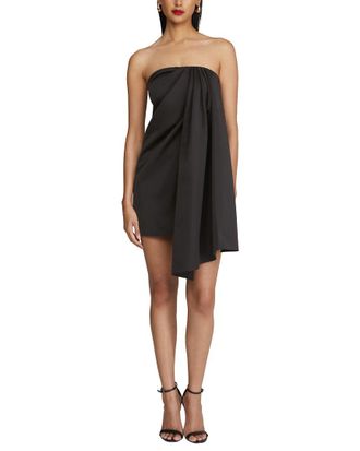 Halston Heritage Isla Heavy Satin Mini Dress