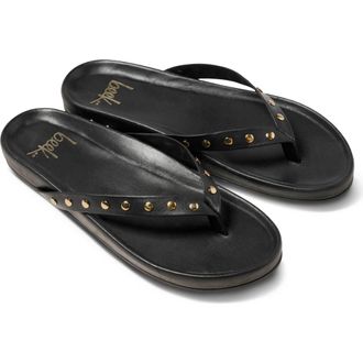 beek Tringa Flip Flop in Black Gold at Nordstrom, Size 10