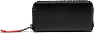 Diesel logo-lettering leather wallet - men - Calf Leather - One Size - Black