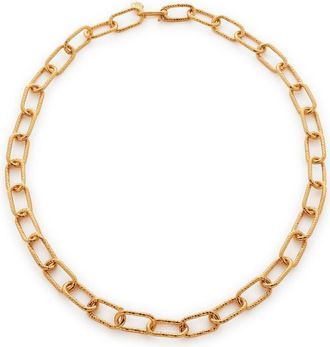 Monica Vinader Alta textured-chunky necklace - women - Recycled Silver/18kt Gold Vermeil - One Size