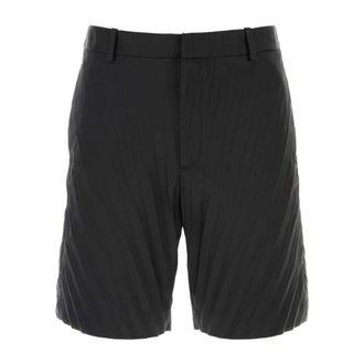 Valentino Garavani Casual Shorts, male, Black, Size: L Nylon Bermuda Shorts