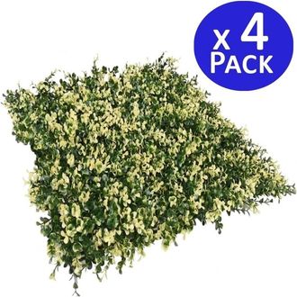No Brand No Brand - Pack 4 Jardin Vertical Flavo 50x50 Cm Planta Artificial Decoraci&oacute;n Pared Interior Exterior Jardines Verticales