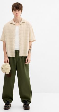 Redefined Rebel Mens Loose pleated chinos Baggy fit