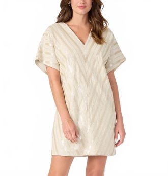 Trina Turk Womens Elisabetta Dress In Biarritz Beige