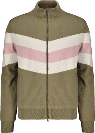 Herno Wollen jas met hoge kraag - Heren - Vesten - Groen - L - Wol - Truien & Vesten