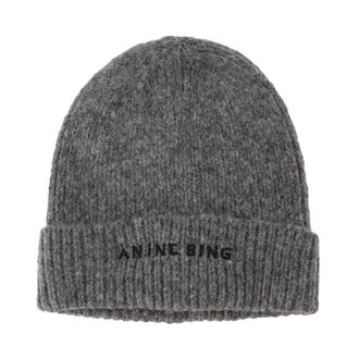 Anine Bing Dames, Accessoires, Grijs, Maat: ONE Size Wol