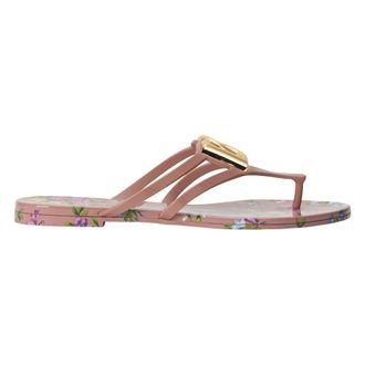 Dolce & Gabbana Rubber Beachwear Slippers met Logo - Dames - Schoenen - Veelkleurig - Maat: 38 EU