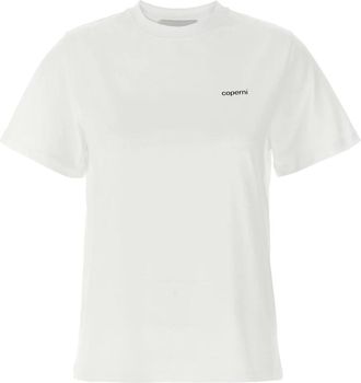 Coperni Logo Boxy T-Shirt - Dames - T-shirts - Wit - S - Katoen - Tops