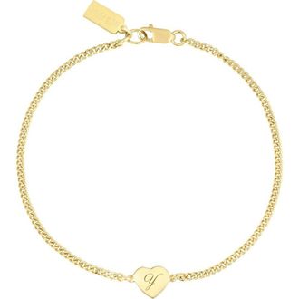 Set & Stones Emerson Initial Heart Bracelet in Gold /Y at Nordstrom