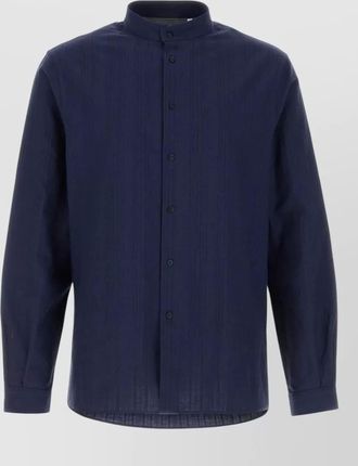 Brunello Cucinelli cotton shirt mandarin collar long sleeves