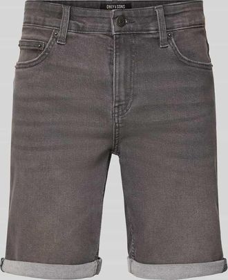 Only & Sons Regular Fit Bermudas aus Baumwoll-Mix mit Viskose-Anteil Modell PLY in Mittelgrau, Gr&ouml;&szlig;e XXL