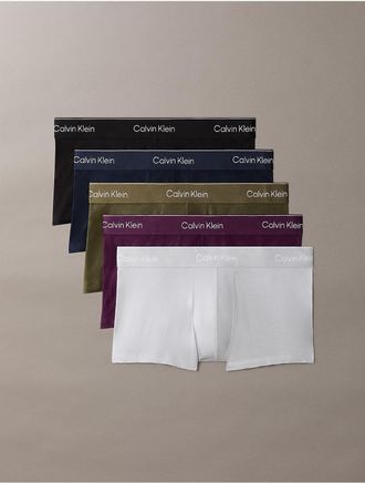 Calvin Klein Mens Icon Cotton Stretch 5-Pack Low Rise Trunk - Multi - XL