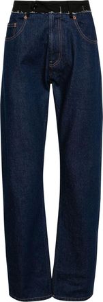 Maison Margiela mid-rise straight-leg jeans - men - Wool/Cotton/Polyester - 30 - Blue