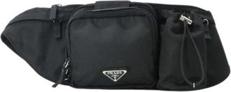 Prada Pre-owned Sling Bag - Dames - Vintage Heuptassen - Zwart - ONE Size - Nylon - Vintage
