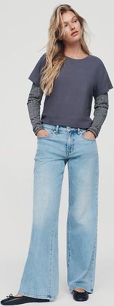 Good American Low-Rise Loose Wide-Leg Jeans