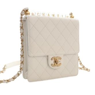 Chanel Pre-owned Quilted Lambskin Mini Crossbody - Dames - Pre-owned - Wit - Maat: ONE Size Leer