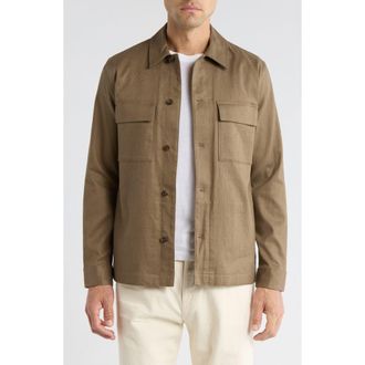 Vince Stretch Linen & Cotton Chore Coat in Kalamata at Nordstrom, Size Xx-Large