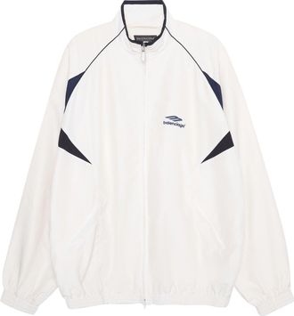 Balenciaga 3B Sports Icon Medium Fit Tracksuit Jacket White 746483TOO489000