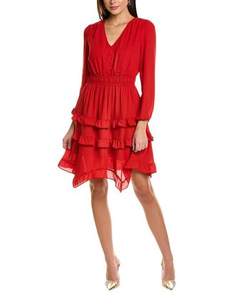 Nanette Lepore Crepe Chiffon Mini Dress