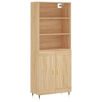 vidaXL Vidaxl - Aparador Alto Madera Contrachapada Color Roble 69,5x34x180 Cm