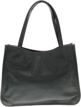 Gucci Pre-owned Horsebit 1955 Shiny Leather Tote Bag - Dames - Vintage Shopper - Zwart - ONE Size - Leer - Vintage