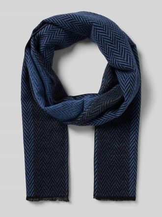 Christian Berg Schal aus Viskose im Allover-Look in Marine, Gr&ouml;&szlig;e 1