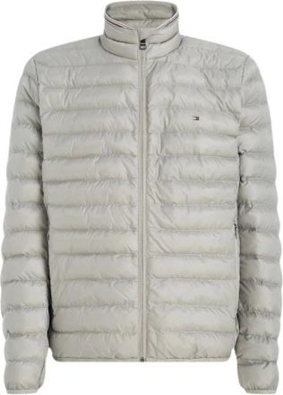 Tommy Hilfiger Inpakbare Lange Mouw Puffer Jas - Heren - Gewatteerde jassen - Grijs - L - Polyester - Jassen