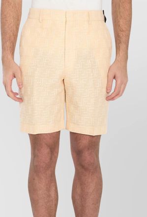 Fendi jacquard linen bermuda shorts
