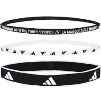 adidas Multiple Width Training Headbands 3 Per Pack Black White IA3031
