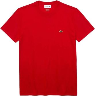 Lacoste Katoenen T-shirt - Heren - T-shirts - Rood - XL - Katoen - Tops