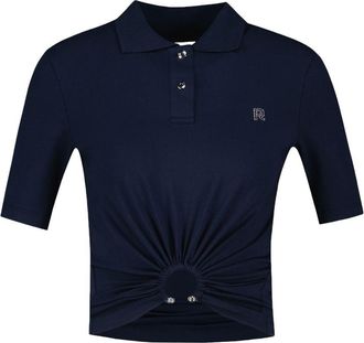 Paco Rabanne Womens Cotton T-Shirt Navy