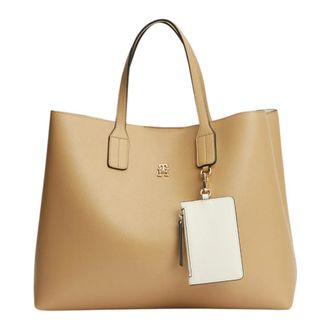 Tommy Hilfiger Icon Satchel - Bags - Mujer - Beige - ONE SIZE